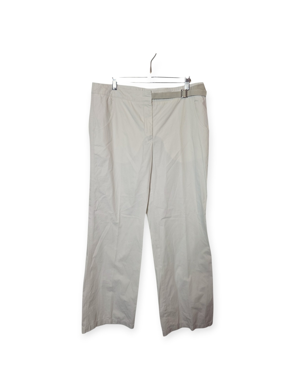 Women's Armani Collezioni lightweight cream, wide leg, cotton pants, size 10